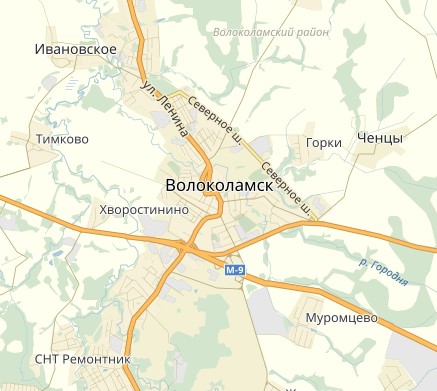 Карта глубин скважин в Волоколамске